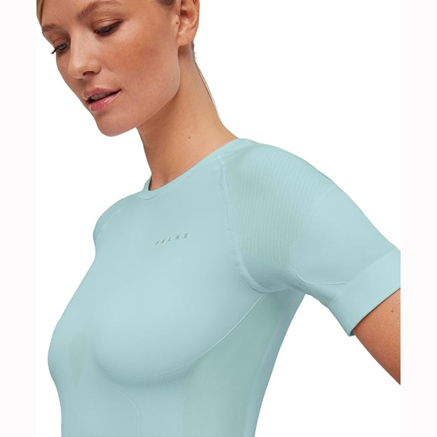 Falke Womens Warm Thermal Base Layer Shirt Green UK 6 Euro XS