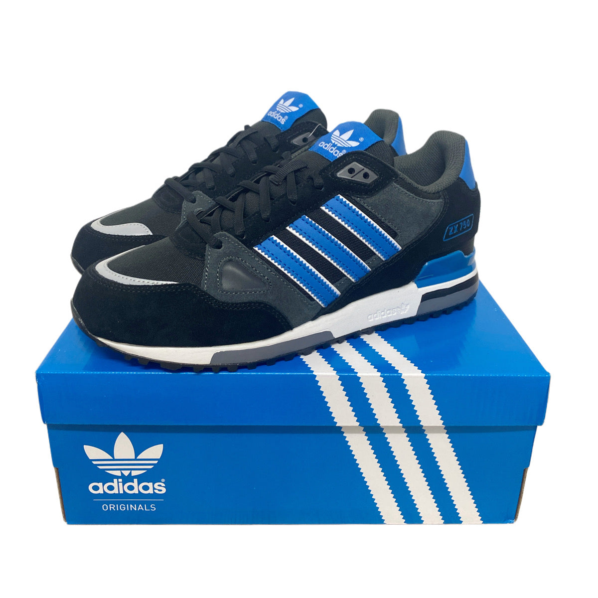 Adidas Originals ZX 750 Mens Trainers Black Blue