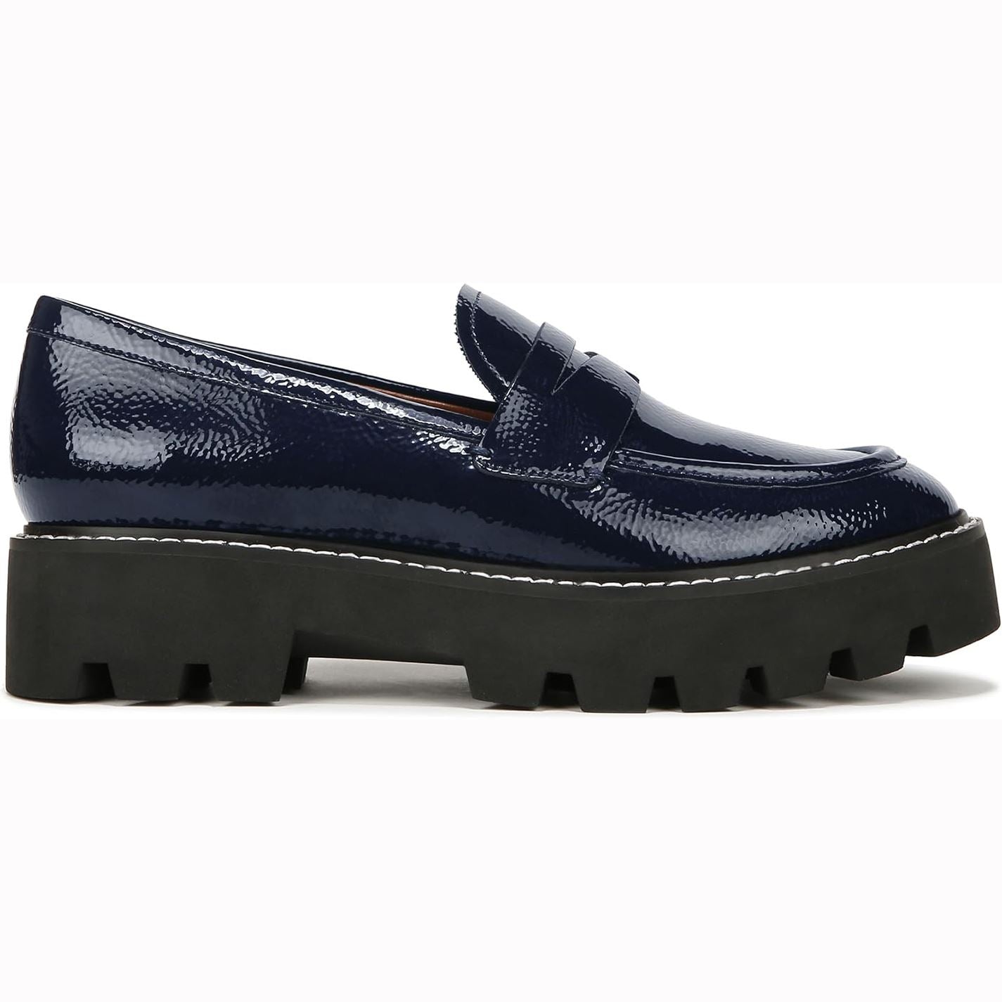 Franco Sarto Womens Balin Chunky Loafers Navy