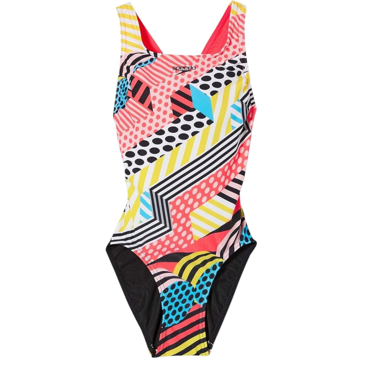 Speedo Girls Dazzle Spark Digital Placement Swimsuit Multicolor
