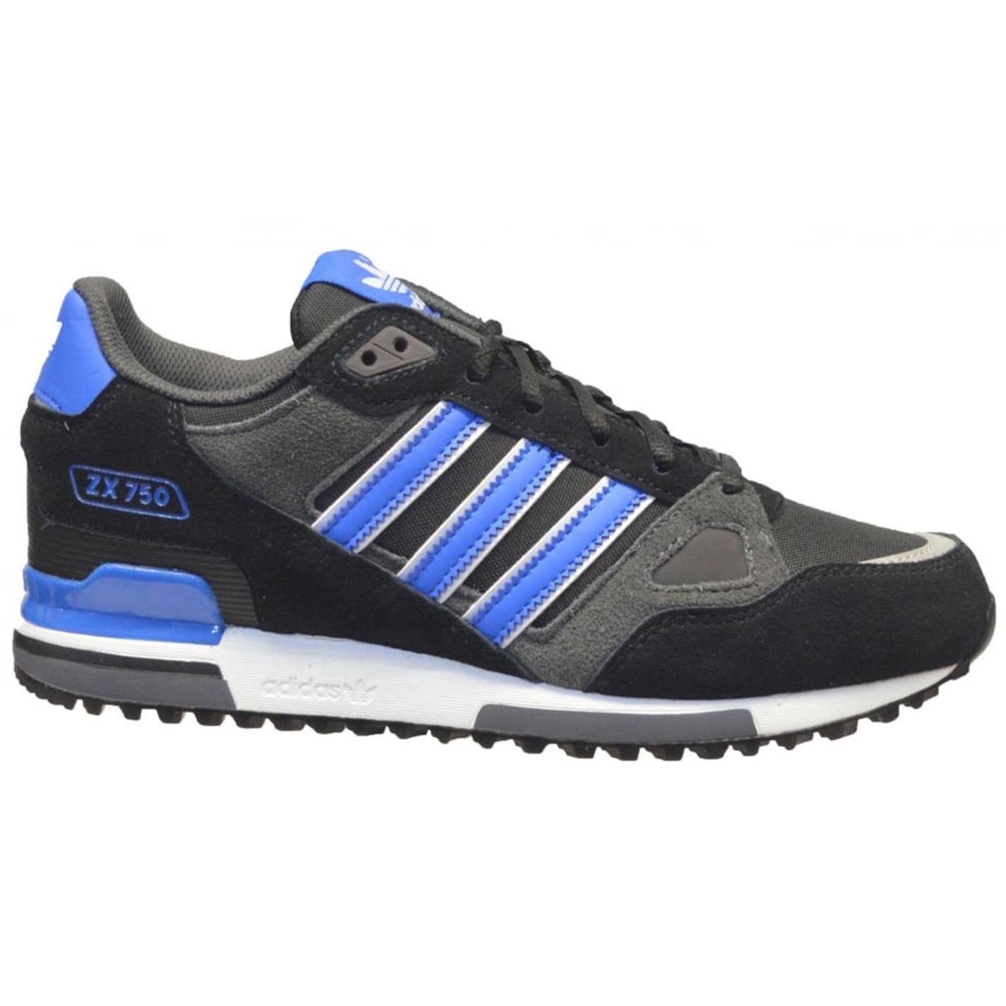 Adidas Originals ZX 750 Mens Trainers Black Blue